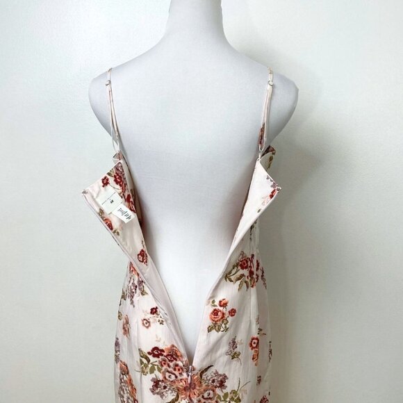 BROCK COLLECTION X H&M WHITE BURGUNDY FLORAL BUSTIER MINI DRESS - S - Picture 6 of 10